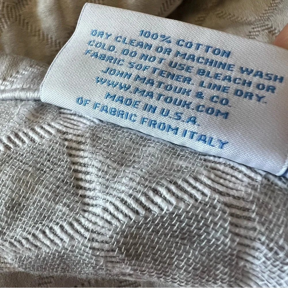 MATOUK NADIA MATELASSE’ COTTON BOUDOIR PILLOW SHAM SILVER  NWOT